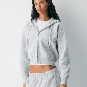 Aritzia Tna Cozy Fleece Boyfriend Boxy Zip Hoodie